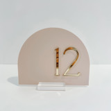 Blush & Gold Arch Acrylic Table Number Table Numbers