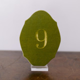 Double Sided Table Number - Oval - Avocado Table Numbers