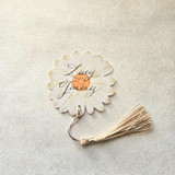 Watercolor Daisy Place Card with Tassel- Personalized- Set of 10 Place and Escort Cards