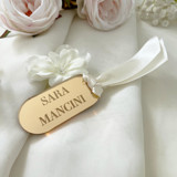 Acrylic Place Cards with Ribbon | Luxury Wedding Place Cards | Set of 20 Place and Escort Cards