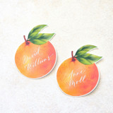 Watercolor Orange Place Cards-Personalized Set of 10 Place and Escort Cards