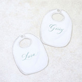 Watercolor Bib Place Cards-Personalized Set of 10 Place and Escort Cards