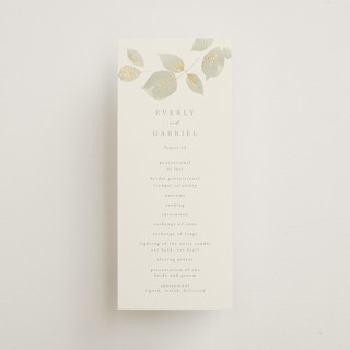 Sonnet Foil-Pressed Wedding Programs