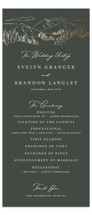 Peaks Foil-Pressed Wedding Programs