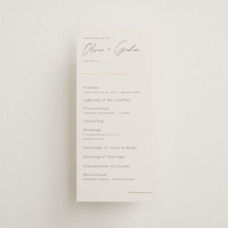 Simple Lines Foil-Pressed Wedding Programs
