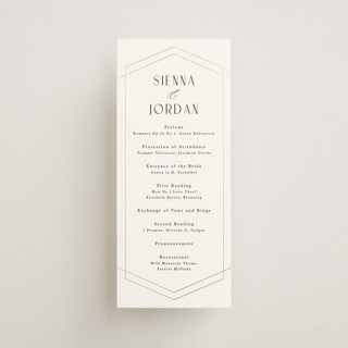 Formally Foil-Pressed Wedding Programs