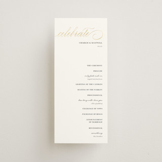 Love Foil-Pressed Wedding Programs