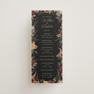 Botanical Edge Foil-Pressed Wedding Programs