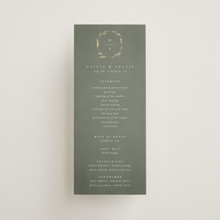 Minimal Circle Foil-Pressed Wedding Programs
