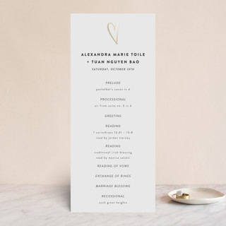 Outline Foil-Pressed Wedding Programs