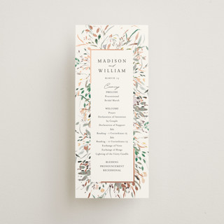 Undone Foil-Pressed Wedding Programs