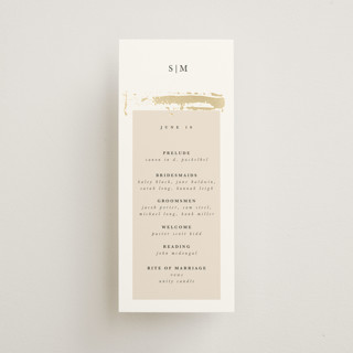 Modern Serene Foil-Pressed Wedding Programs