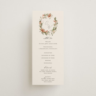 Delicate Foil-Pressed Wedding Programs