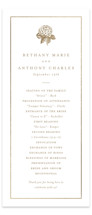 Hydrangea bloom Foil-Pressed Wedding Programs