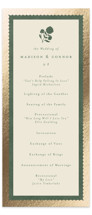 Vintage Oval Foil-Pressed Wedding Programs