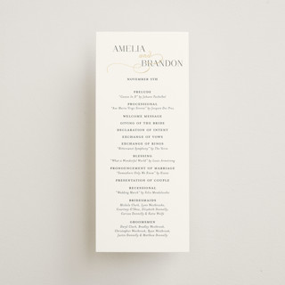Elegant Flourish Foil-Pressed Wedding Programs