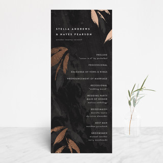 Gilded Woods Foil-Pressed Wedding Programs