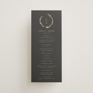 Panache Foil-Pressed Wedding Programs