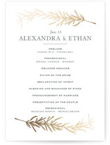Simple Sprigs Foil-Pressed Wedding Programs