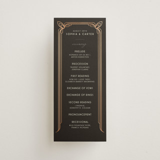 Geometric Deco Foil-Pressed Wedding Programs