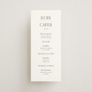 Inventive Foil-Pressed Wedding Programs