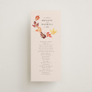 Autumn Leafs Foil-Pressed Wedding Programs