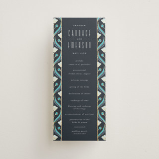 Deco pattern Foil-Pressed Wedding Programs