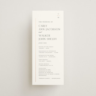 Understated Elegance Foil-Pressed Wedding Programs