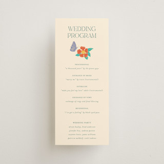 Tropical garden Foil-Pressed Wedding Programs