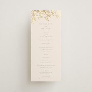 Everly Foil-Pressed Wedding Programs