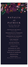 Moody Floral Foil-Pressed Wedding Programs
