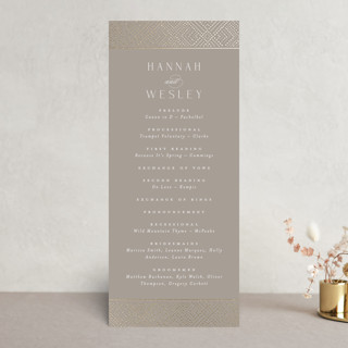 Loom Foil-Pressed Wedding Programs