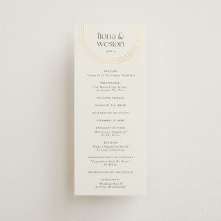 Curves Foil-Pressed Wedding Programs