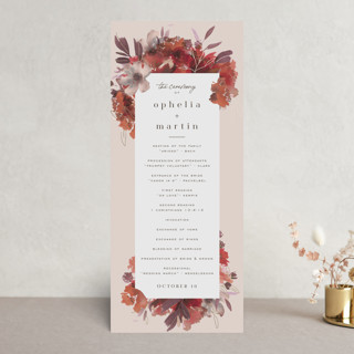 Autumn Hymnal Foil-Pressed Wedding Programs