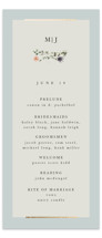 Blue Garden Foil-Pressed Wedding Programs