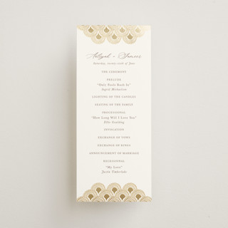 Gilded Henna Foil-Pressed Wedding Programs