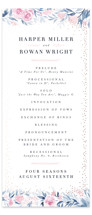 Monogrammed watercolor floral Foil-Pressed Wedding Programs