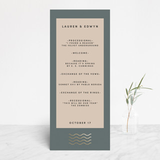 National Forest Foil-Pressed Wedding Programs