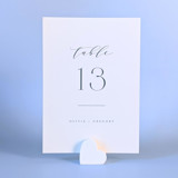 White Heart Table Number Holders, Set of 5 Place Card Holders