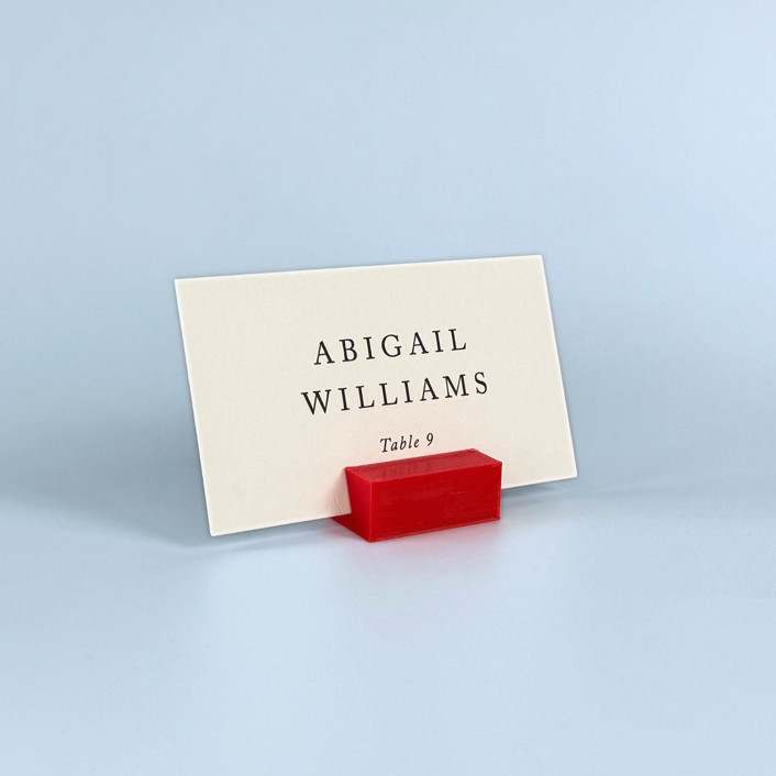 Red Rectangle Place Card Holder, Set of 10 Place Card Holders by