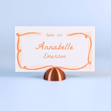 Copper Color Dome Place Card Holders, Set of 25 Place Card Holders