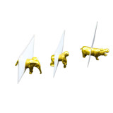 Gold Safari Animal Magnet Place Card Holder & Party Favor (Set of 8) Place Card Holders