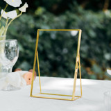 Brass and Glass Gold Vertical 5x7" Card Holder Place Card Holders