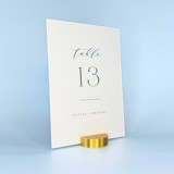 Gold Color Round Table Number Holder, Set of 5 Place Card Holders