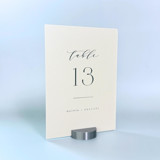 Silver Color Round Table Number Holder, Set of 5 Place Card Holders