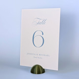 Army Green Dome Table Number Holders, Set of 5 Place Card Holders