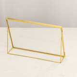 Brass and Glass Gold Horizontal 6x8" Card Holder