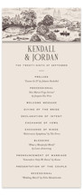 New York Toile Wedding Programs