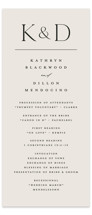 Modern Monogram Wedding Programs