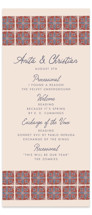 Block Print Tile Wedding Programs